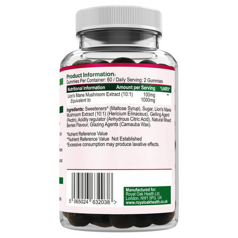 Lion's Mane Mushroom Gummies (60)