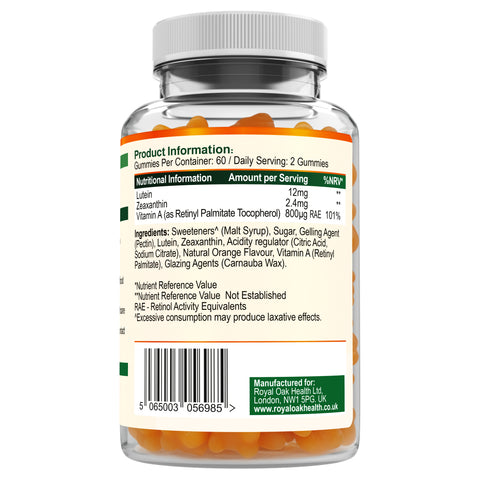 Lutein + Zeaxanthin + Vitamin A Gummies (60)