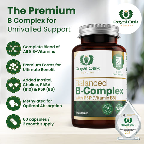 Balanced Vitamin B-Complex with P5P (Vitamin B6) (60)
