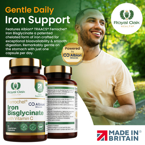 Iron (Bisglycinate) 20mg with Vitamin C 50mg HVC (60)