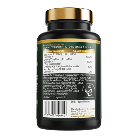 Super Black Maca Root Complex High Strength 5000mg (60)