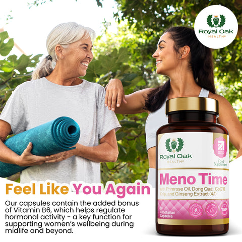 Meno Time with Primrose Oil, Dong Quai, CoQ10.Kelp, and Ginseng Extract (4:1) （60）
