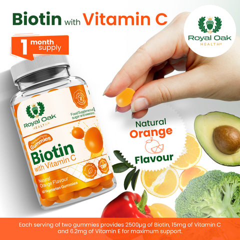 Biotin + Vitamin C + Vitamin E Gummies(60)
