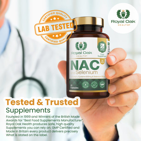 NAC 600mg & Selenium 100ug Capsules (60)